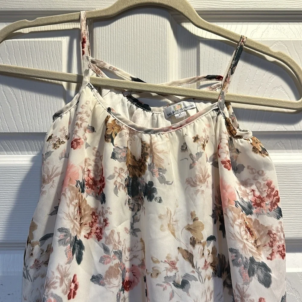 Bailey’s Blossoms Chiffon Floral Boho Tank Dress 2T - Picture 3 of 7